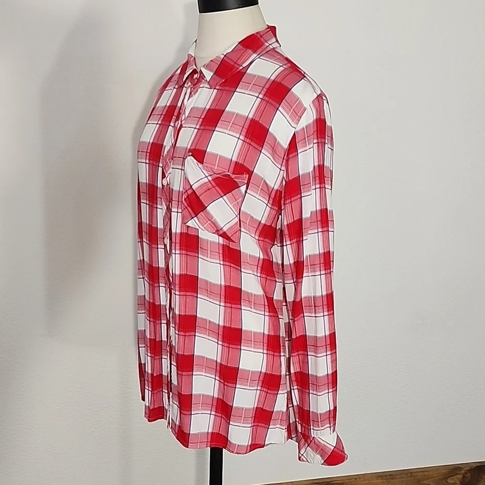 Rails Shirt Plaid Button Down Long Sleeve Red Size L - Picture 11 of 16